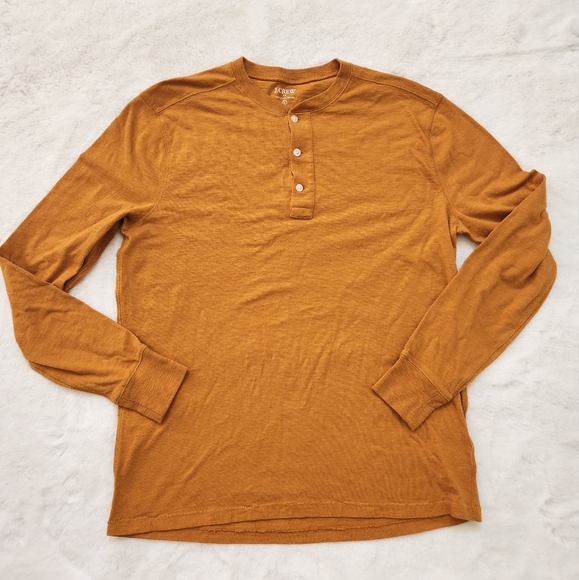 J. Crew Mustard Henley Shirt - Picture 3 of 8
